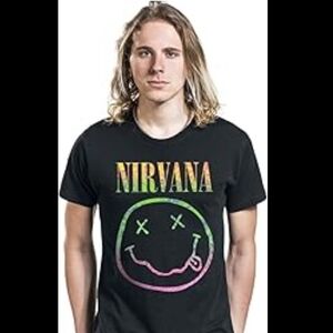 Nirvana Black Graphic T-Shirt for Men Size L